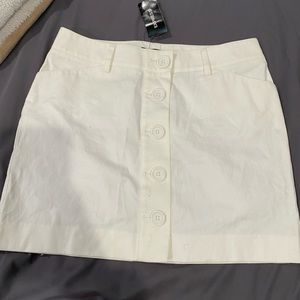 Express Off White button down Skirt
